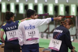 Manu Bhaker Shines as Part of India’s Asian Games Shooting Team